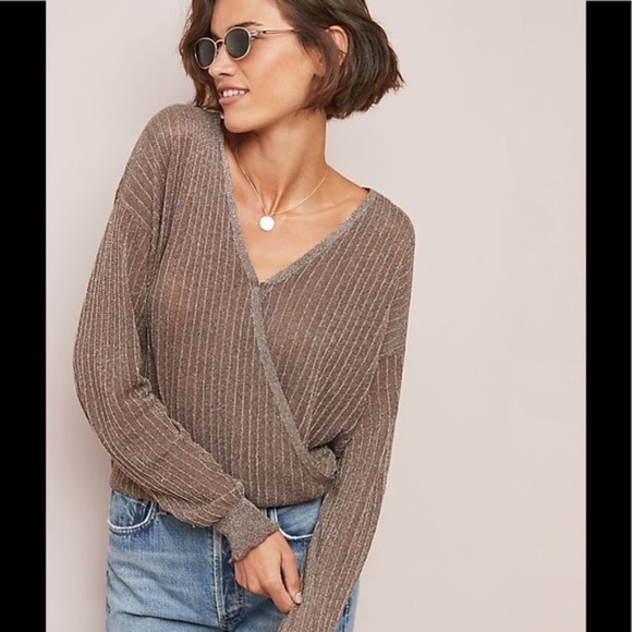 Anthropologie Sweaters - Anthro Line + Dot Campania Surplice Sweater {G}